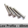 Seed Stacks Hardware - Low Profile 60mm Stainless Steel Bolt