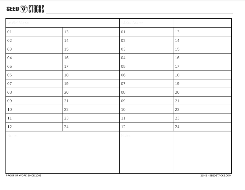 21M2 Seed Stack Form