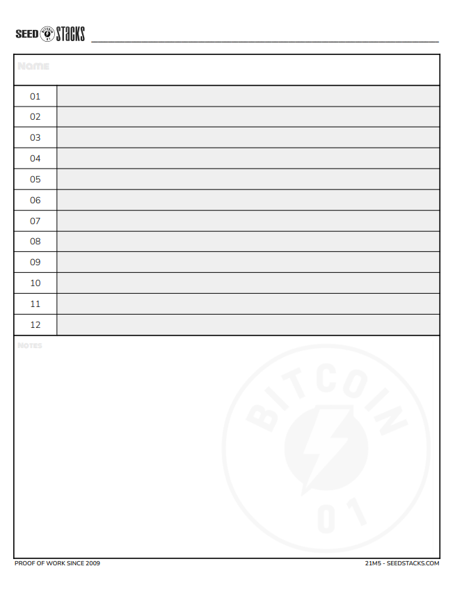 21M5 Seed Stack Form