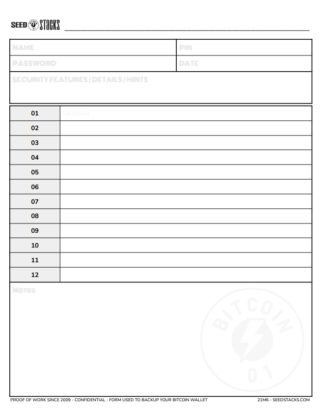 21M6 - Seed Stack Form Free Download