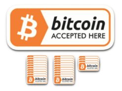 Bitcoin Accepted Here Version 2 - 25 Pack