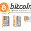 Bitcoin Lightning Accepted Here Decals - Stickers