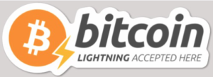 Bitcoin-Lightning Accepted Here decals