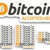 Bitcoin Accepted Here 25 pack Decals