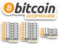 Bitcoin Accepted Here 25 pack Decals