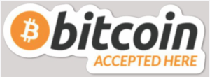 Bitcoin Accepted here retail decals